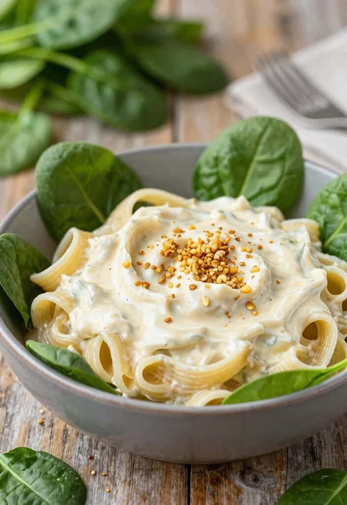 16 White Sauce Pasta Recipes Without Cheese (Dairy-Free) - 3. Tahini Alfredo Pasta 1