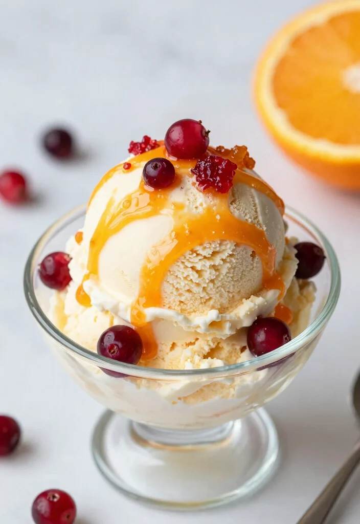 17 Cranberry Sauce Recipes With Orange Juice - 17. Cranberry Orange Ice Cream Topping 1