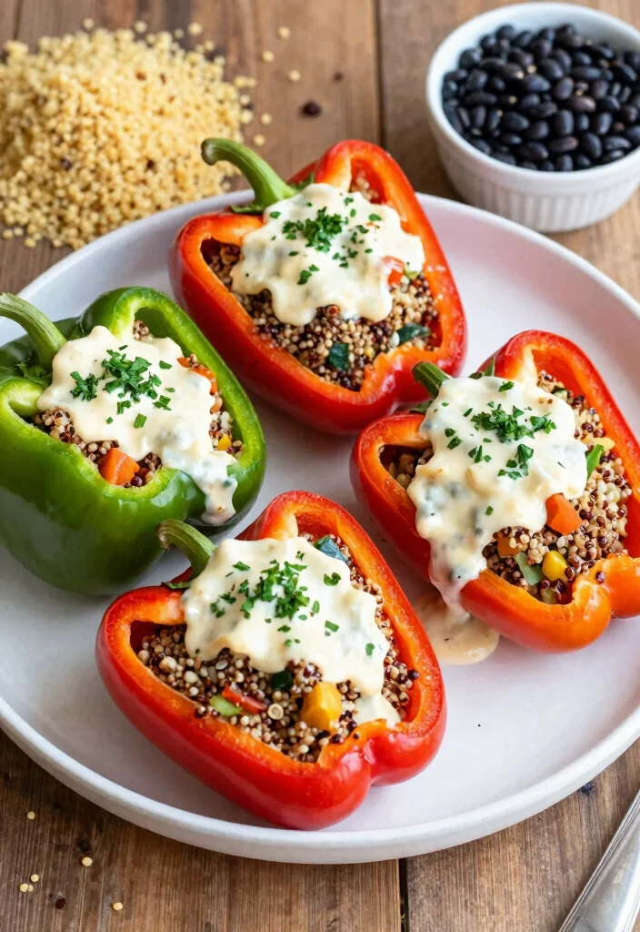 17 Garlic Alfredo Sauce Recipes for Extra Flavor - 10. Garlic Alfredo Stuffed Peppers 1