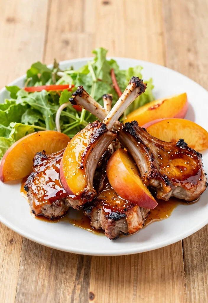 18 Best Lamb Chop Recipes for Special Occasions - 10. Sweet and Spicy Peach Glazed Lamb Chops 1