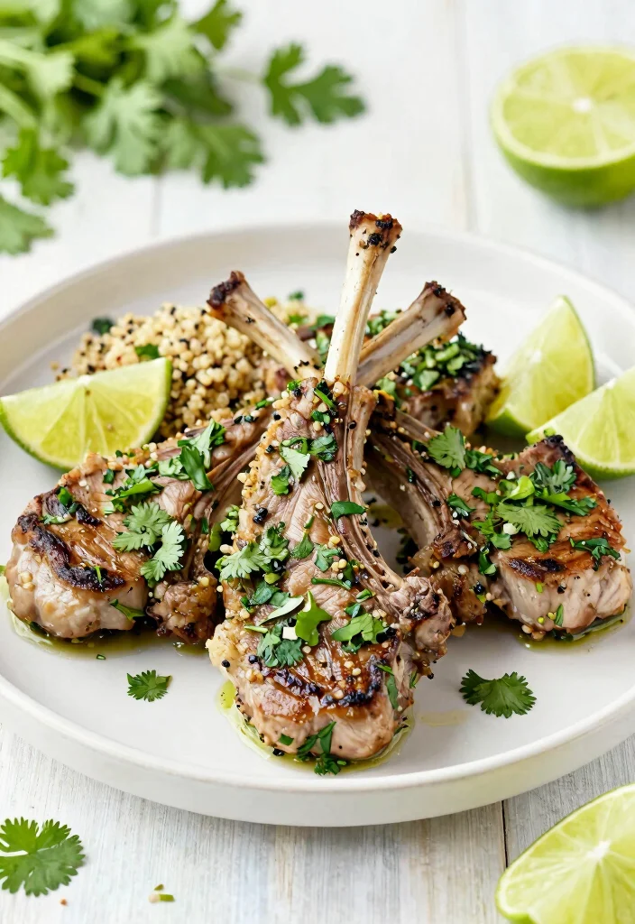 18 Best Lamb Chop Recipes for Special Occasions - 11. Cilantro Lime Lamb Chops 1