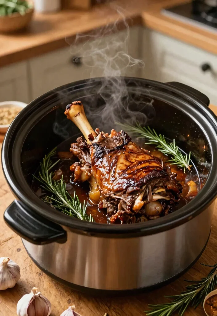 18 Best Leg of Lamb Recipes for Holidays & Family Dinners - 3. Garlic and Rosemary Slow Cooker Leg of Lamb 1