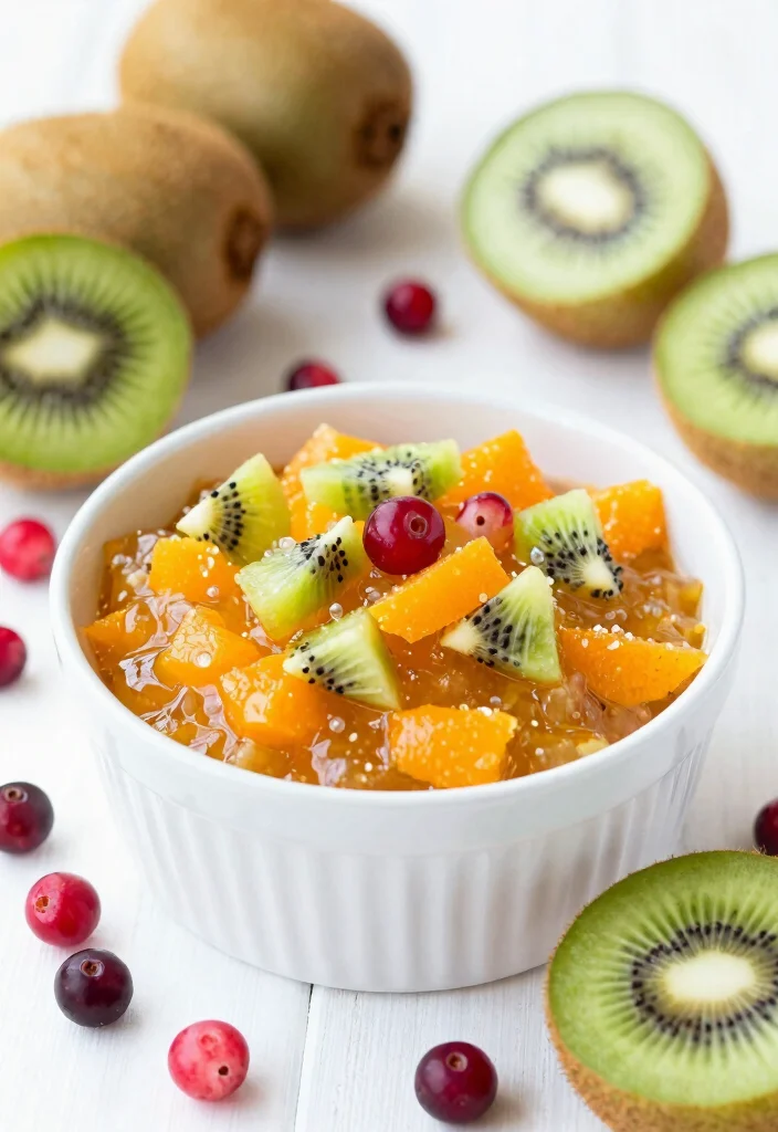 18 Cranberry Orange Sauce Recipes (Sweet & Tangy) - 13. Cranberry Orange Sauce with Kiwi 1