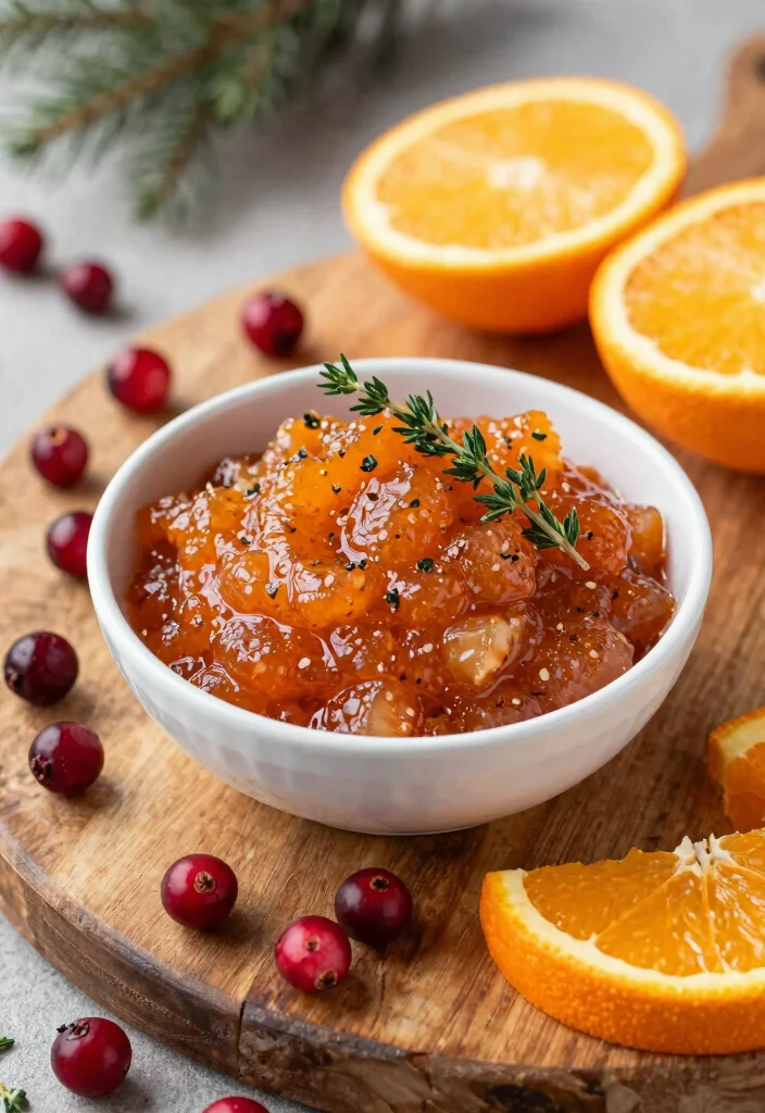 18 Cranberry Orange Sauce Recipes (Sweet & Tangy) - 8. Cranberry Orange Sauce with Thyme 1