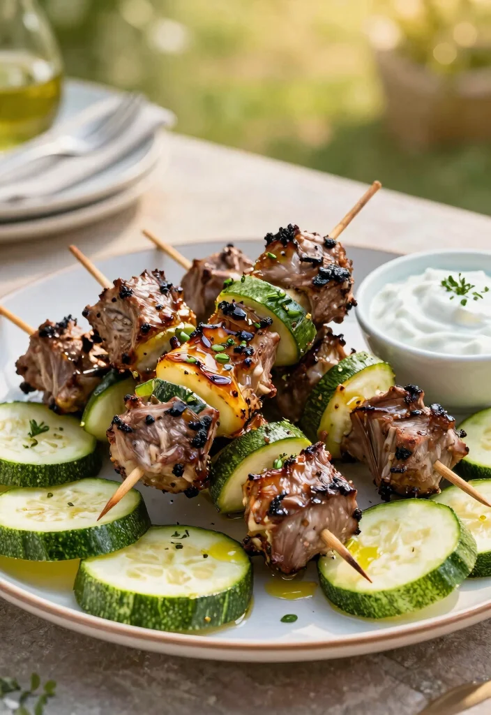 18 Delicious Recipes with Ground Lamb Meat: Healthy Mediterranean Delights - 11. Lamb and Zucchini Skewers 1