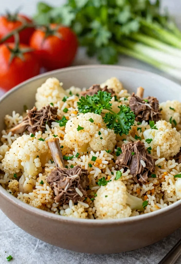 18 Delicious Recipes with Ground Lamb Meat: Healthy Mediterranean Delights - 15. Lamb and Cauliflower Rice Bowl 1