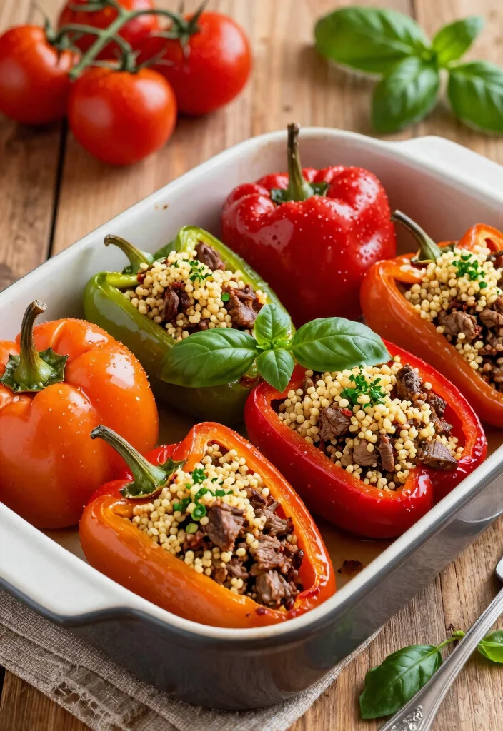 18 Delicious Recipes with Ground Lamb Meat: Healthy Mediterranean Delights - 2. Mediterranean Stuffed Peppers 1