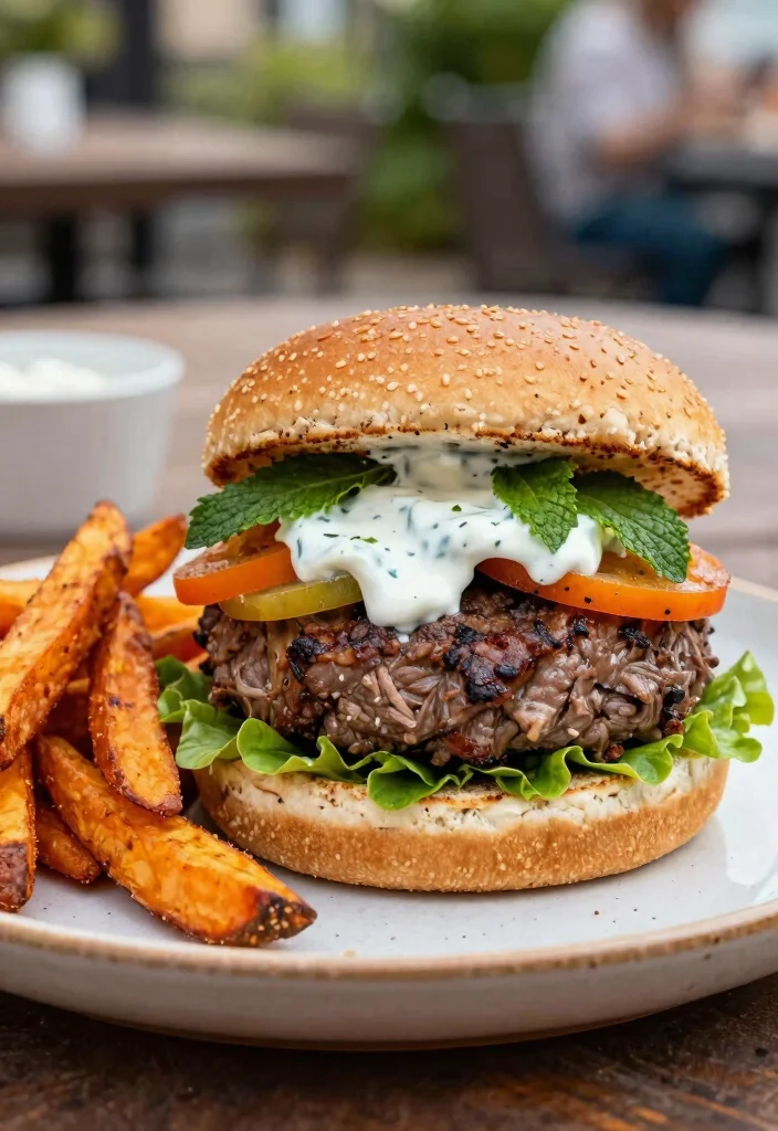 18 Delicious Recipes with Ground Lamb Meat: Healthy Mediterranean Delights - 6. Lamb Burgers with Mint Yogurt Sauce 1
