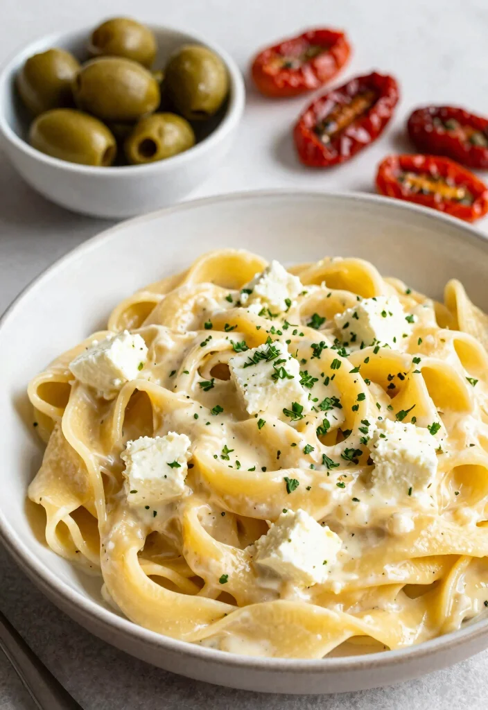 18 Easy Alfredo Sauce Recipes (Creamy & Foolproof) - 14. Feta Alfredo Sauce 1