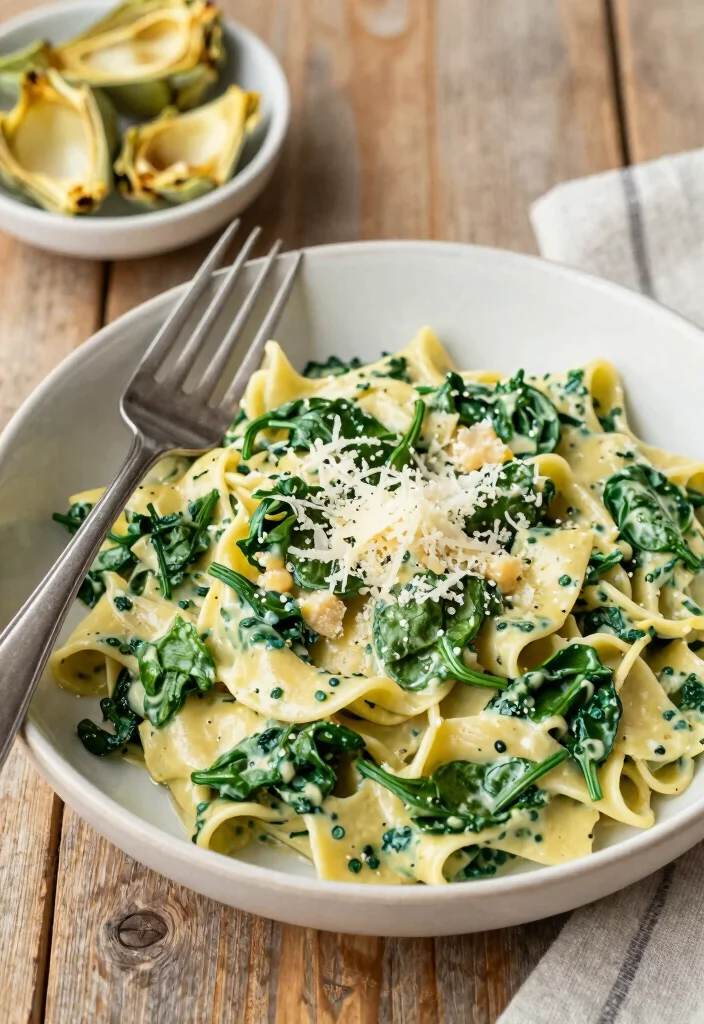 18 Easy Alfredo Sauce Recipes (Creamy & Foolproof) - 3. Spinach and Artichoke Alfredo 1