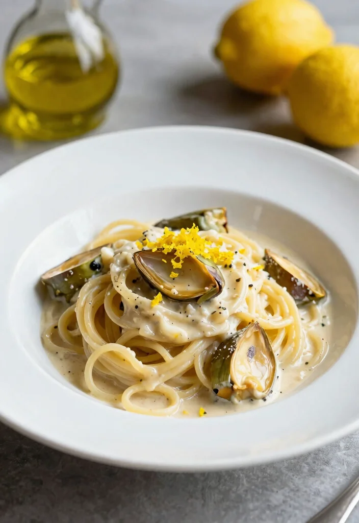 18 Garlic White Sauce Pasta Recipes You'll Love - 12. Garlic Artichoke Pasta 1