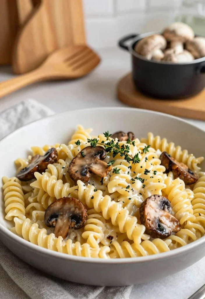 18 Garlic White Sauce Pasta Recipes You'll Love - 4. Garlic Mushroom Pasta 1