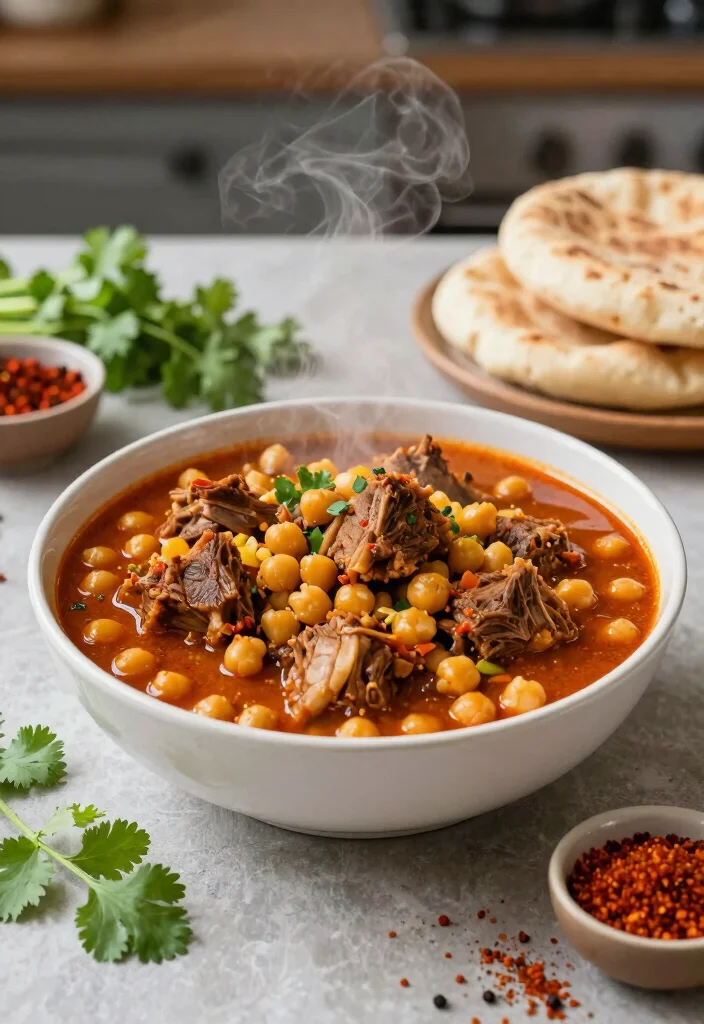 18 Hearty Lamb Stew Meat Recipes for Comfort Meals - 8. Spicy Lamb Stew with Chickpeas 1
