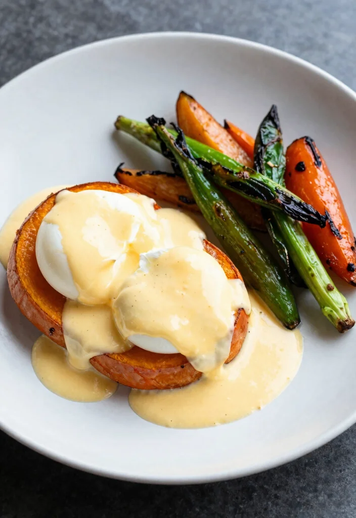 18 Homemade Hollandaise Sauce Recipes (Classic & Creamy) - 10. Sweet Potato Hollandaise 1