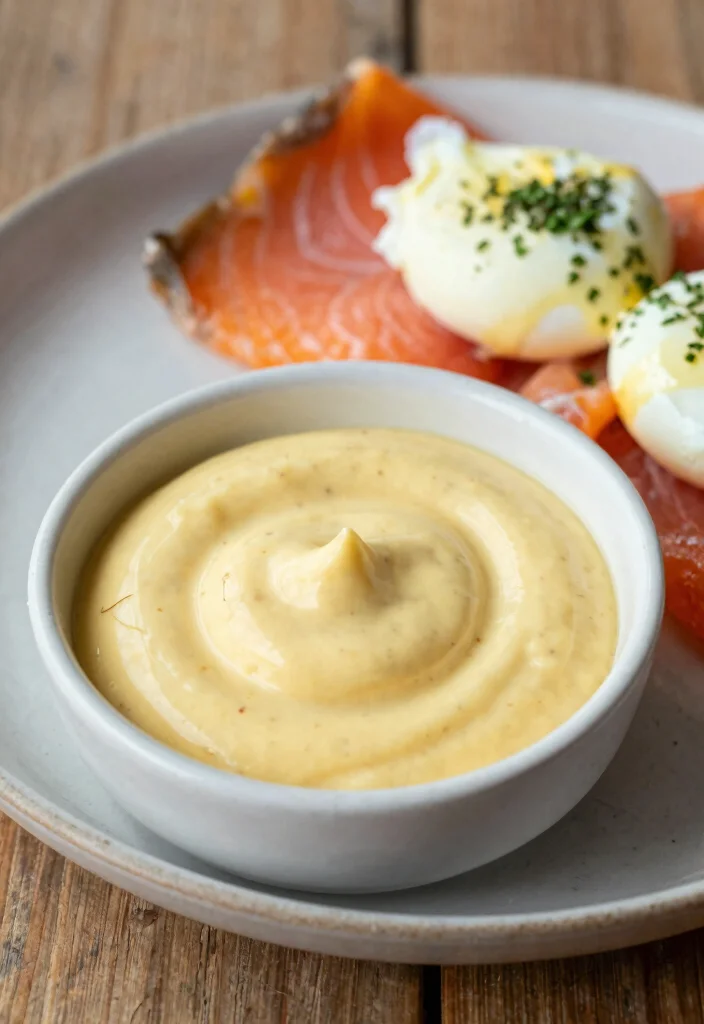 18 Homemade Hollandaise Sauce Recipes (Classic & Creamy) - 6. Mustard Hollandaise 1