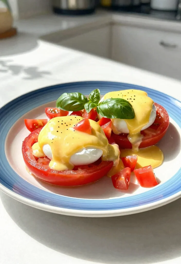 18 Homemade Hollandaise Sauce Recipes (Classic & Creamy) - 9. Tomato Basil Hollandaise 1