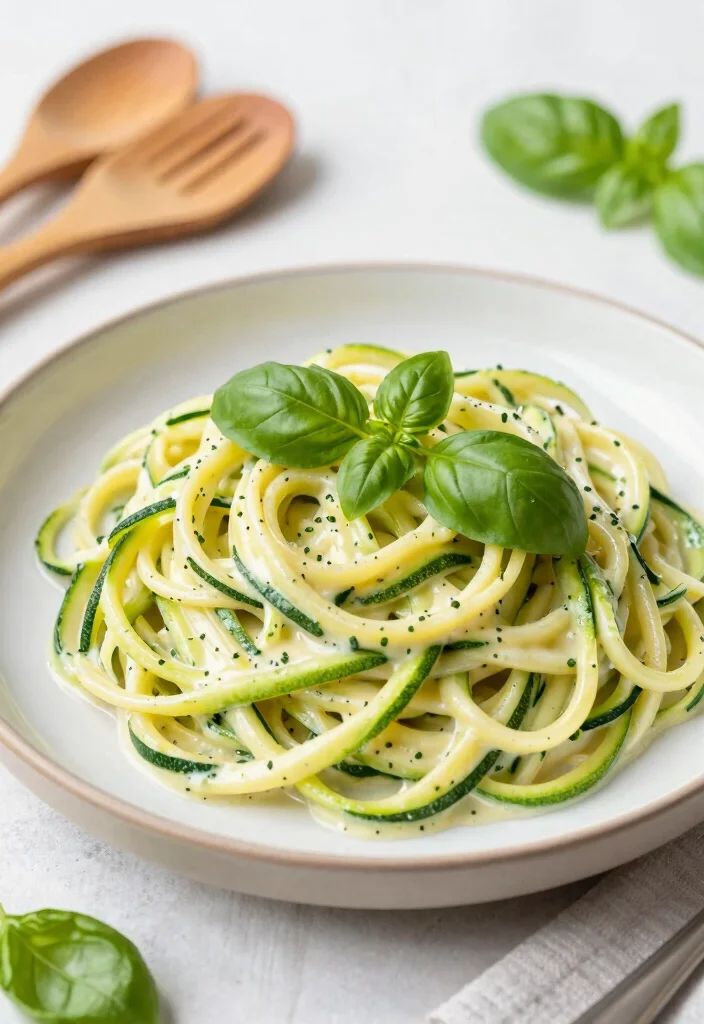 18 Pasta White Sauce Recipes for Perfect Creaminess - 17. Zucchini Noodle Alfredo 1