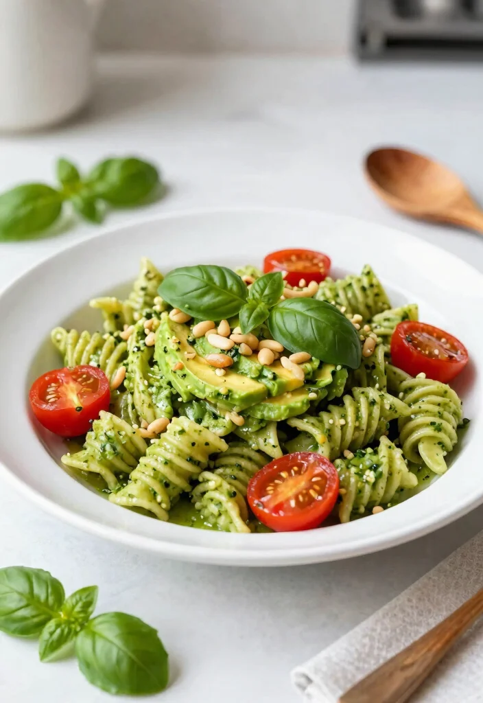 18 Pasta White Sauce Recipes for Perfect Creaminess - 3. Avocado Pesto Pasta 1