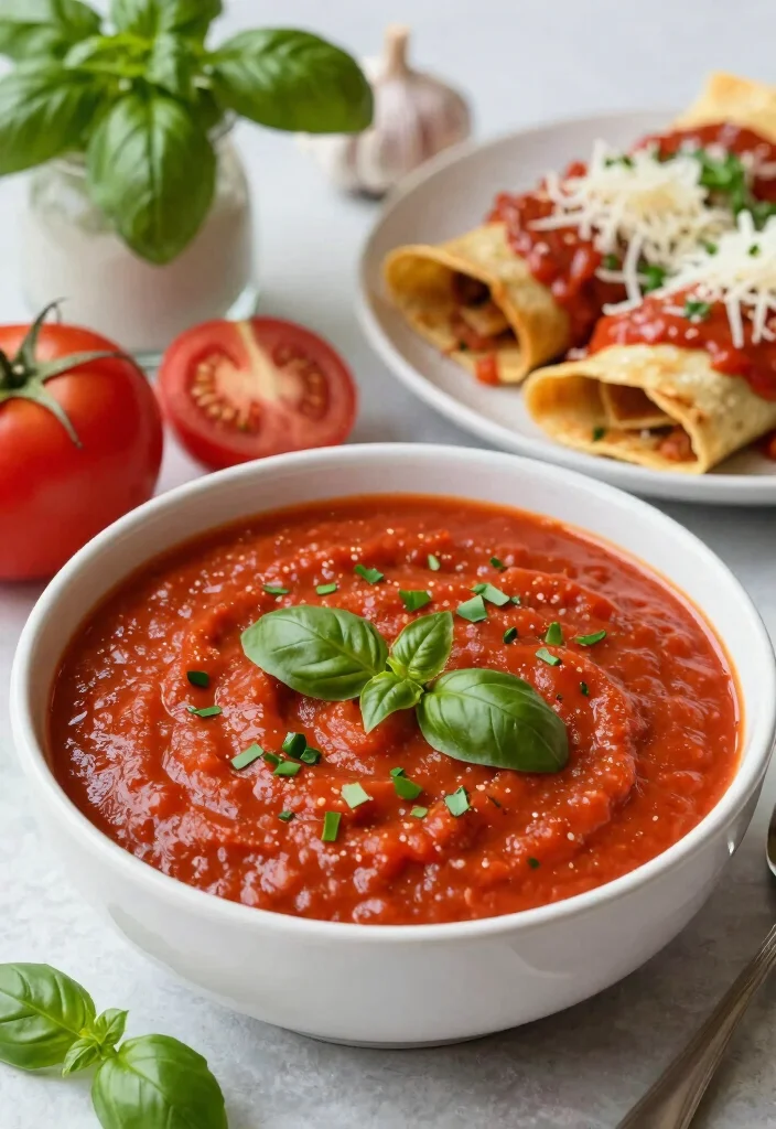 18 Red Enchilada Sauce Recipes (Bold & Traditional) - 13. Tomato Basil Enchilada Sauce 1