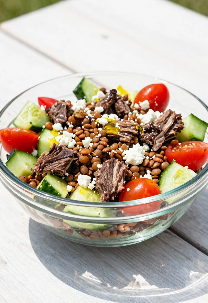 19 Easy Leftover Lamb Recipes That Taste Better the Next Day - 10. Lamb and Lentil Salad 1