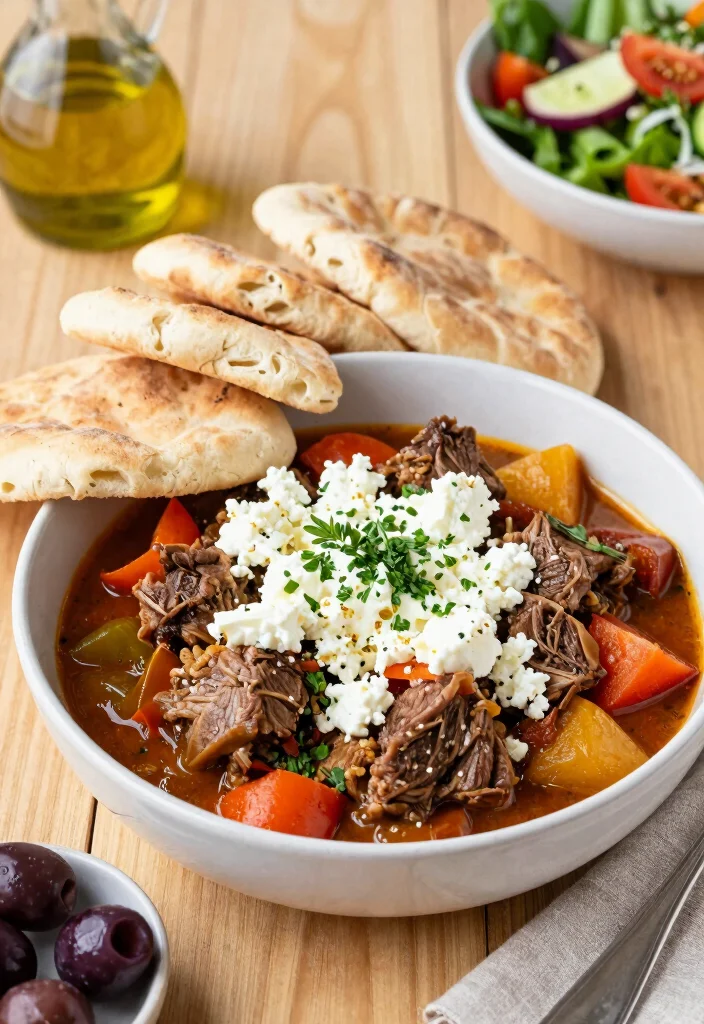 19 Greek Lamb Stew Recipes with Mediterranean Flavor - 7. Greek-Style Lamb Stew with Feta 1