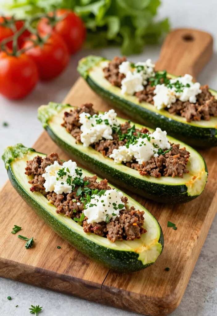 19 Middle Eastern Ground Lamb Recipes Full of Flavor - 7. Ground Lamb and Feta Stuffed Zucchini 1