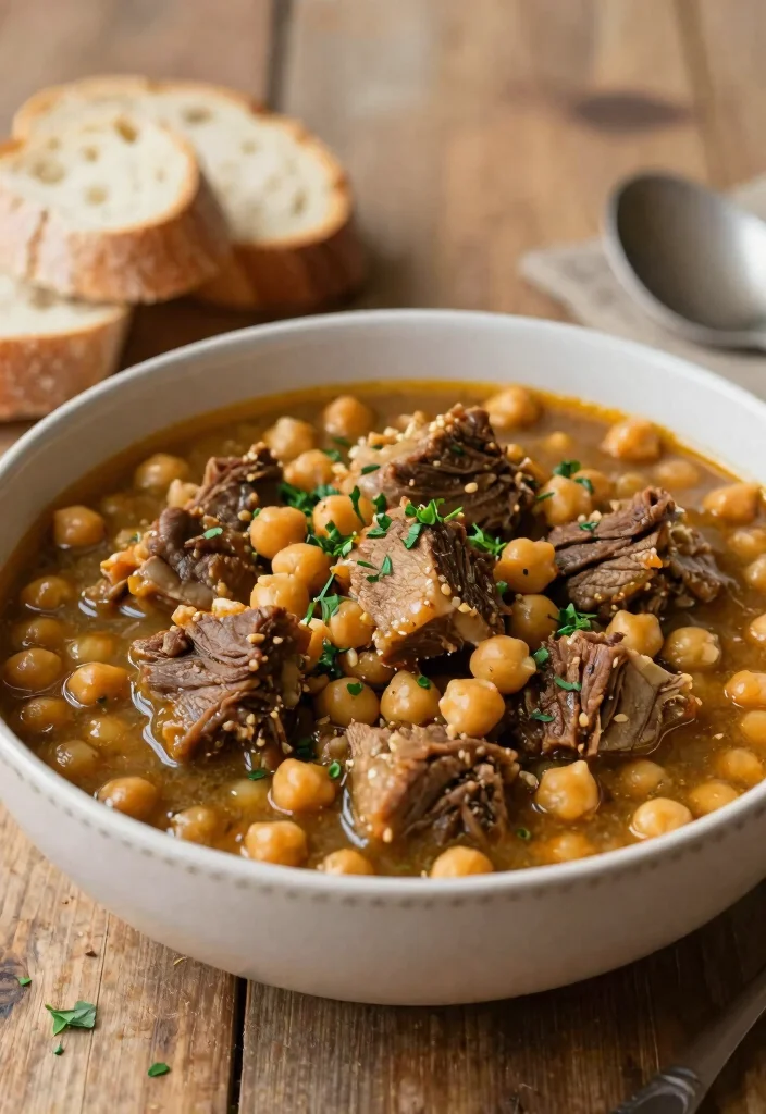 19 Middle Eastern Ground Lamb Recipes Full of Flavor - 8. Lamb and Chickpea Stew 1