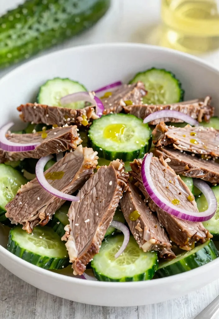 19 Quick Lamb Recipes Ready in 30 Minutes or Less - 10. Lamb and Cucumber Salad 1