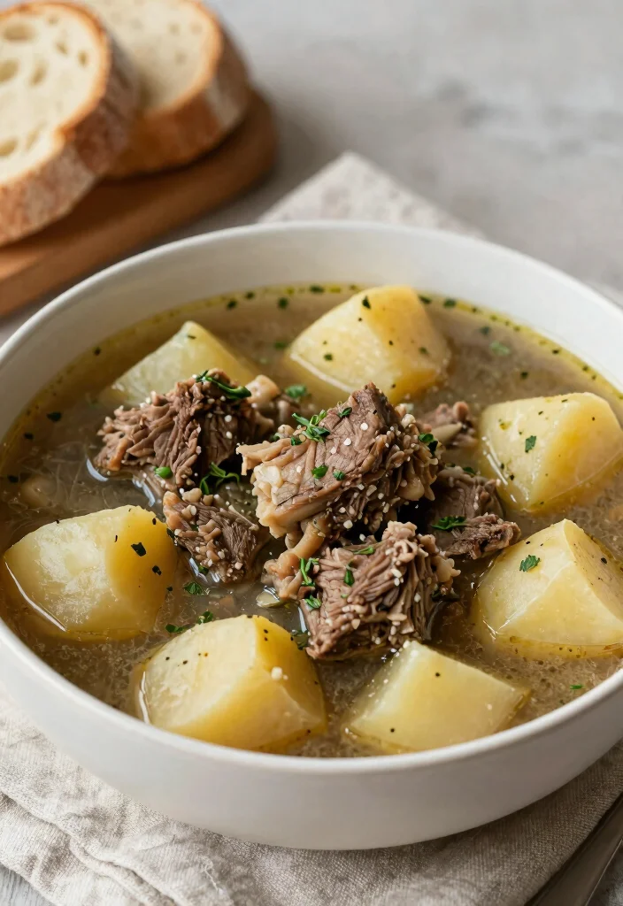 19 Slow Cooker Lamb Stew Recipes (Easy & Cozy) - 17. Herbed Lamb and Potato Stew 1