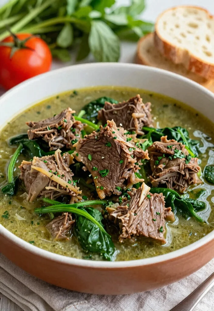 19 Slow Cooker Lamb Stew Recipes (Easy & Cozy) - 18. Lamb and Spinach Stew 1
