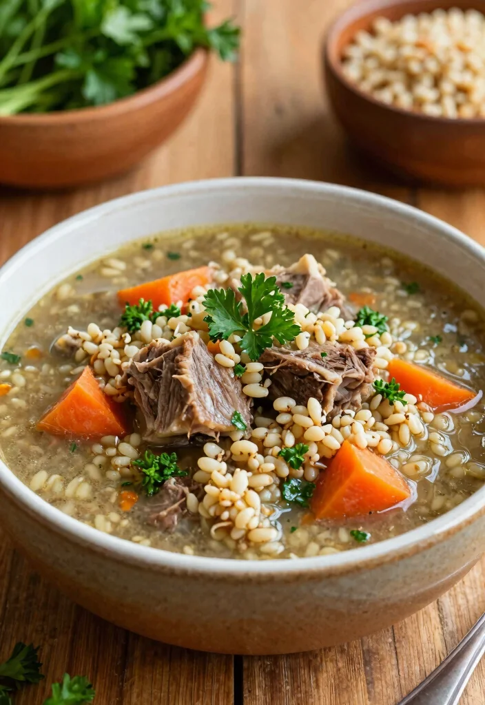 19 Slow Cooker Lamb Stew Recipes (Easy & Cozy) - 7. Lamb, Barley, and Vegetable Stew 1