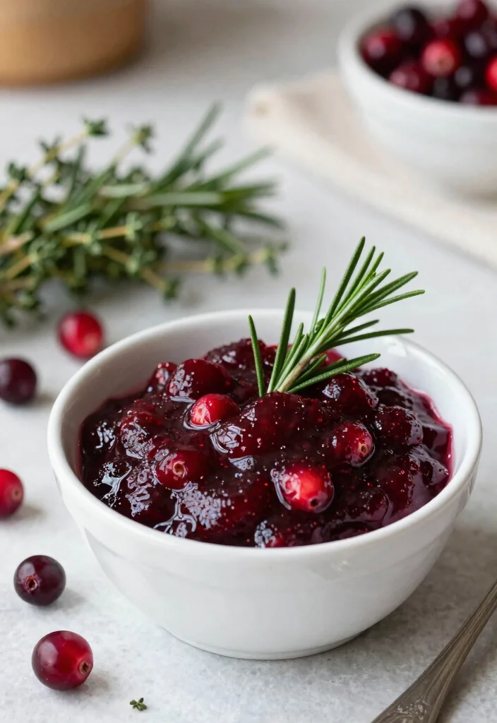 20 Cranberry Sauce Recipes for Holidays & Dinners - 11. Cranberry Sauce with Rosemary and Thyme 1