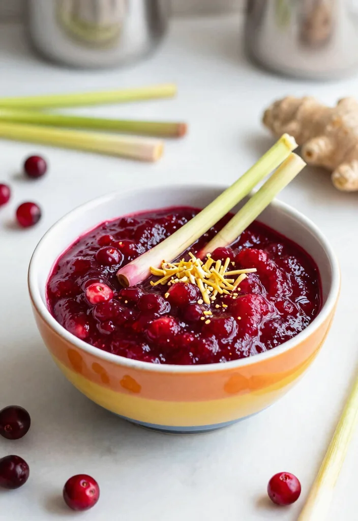 20 Cranberry Sauce Recipes for Holidays & Dinners - 15. Cranberry Sauce with Lemongrass and Ginger 1