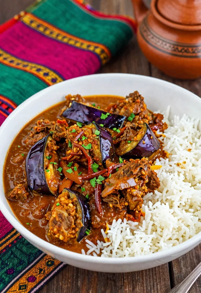20 Indian Lamb Curry Recipes (From Mild to Spicy) - 14. Lamb Curry with Eggplant 1