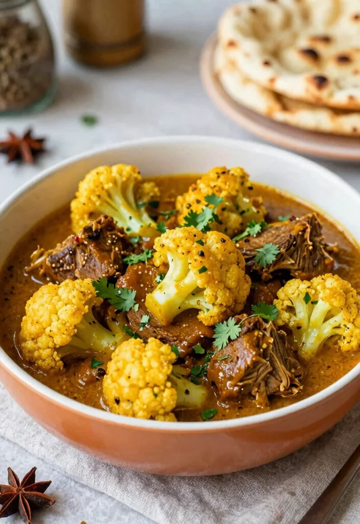 20 Indian Lamb Curry Recipes (From Mild to Spicy) - 15. Lamb Curry with Cauliflower 1
