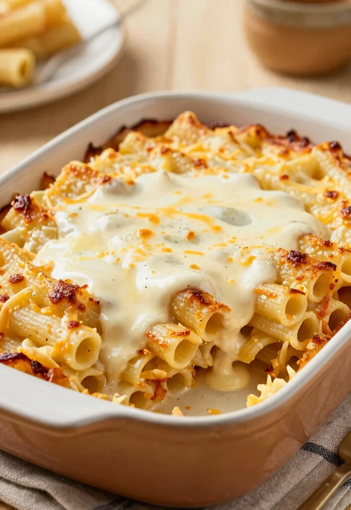 20 White Sauce Pasta Recipes That Are Rich & Creamy - 12. Baked Ziti with White Sauce 1