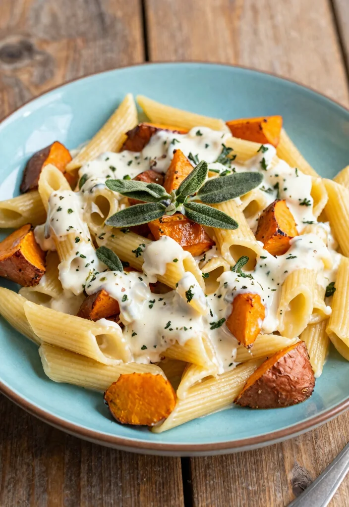 20 White Sauce Pasta Recipes That Are Rich & Creamy - 19. Sweet Potato and Sage Pasta 1