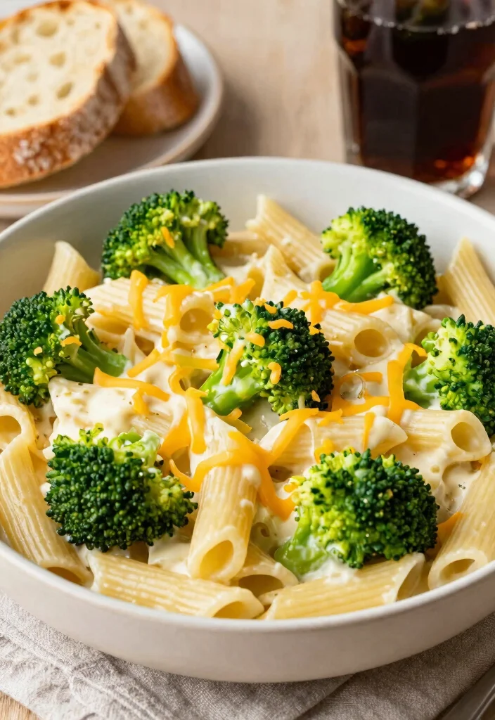20 White Sauce Pasta Recipes That Are Rich & Creamy - 6. Broccoli and Cheddar White Sauce Pasta 1