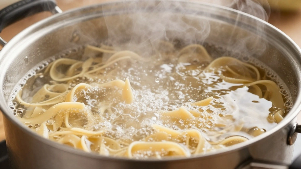 Alfredo Sauce Recipe with Cream Cheese (Extra Creamy) - Step 7: Prepare Pasta 1