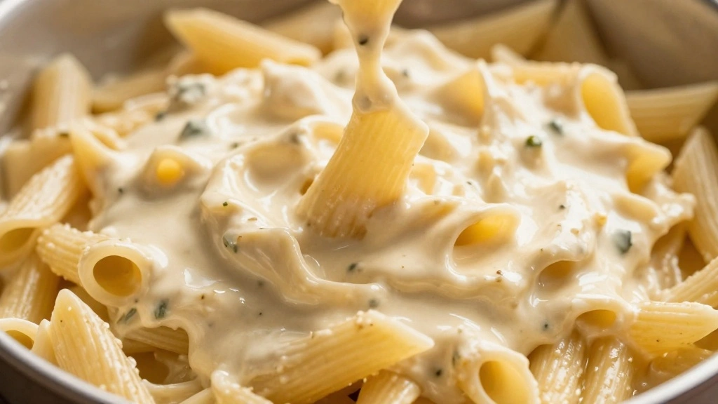 Alfredo Sauce Recipe with Cream Cheese (Extra Creamy) - Step 8: Combine Pasta and Sauce 1