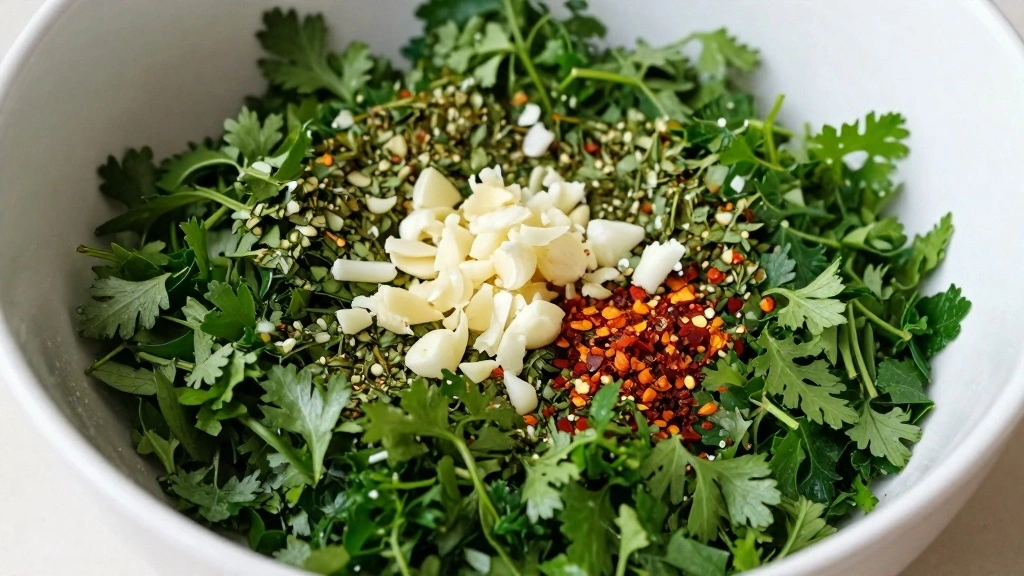 Authentic Chimichurri Sauce Recipe (Argentinian Style) - Step 4: Combine Herbs and Spices 1