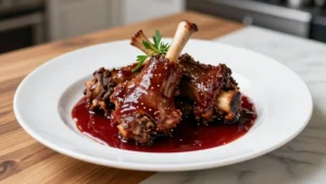 Braised Lamb Shanks in Red Wine Sauce