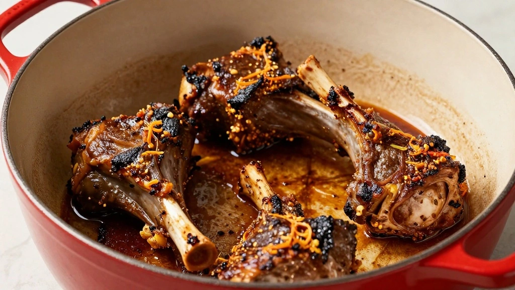 Braised Lamb Shanks in Red Wine Sauce - Step 2: Brown the Lamb 1