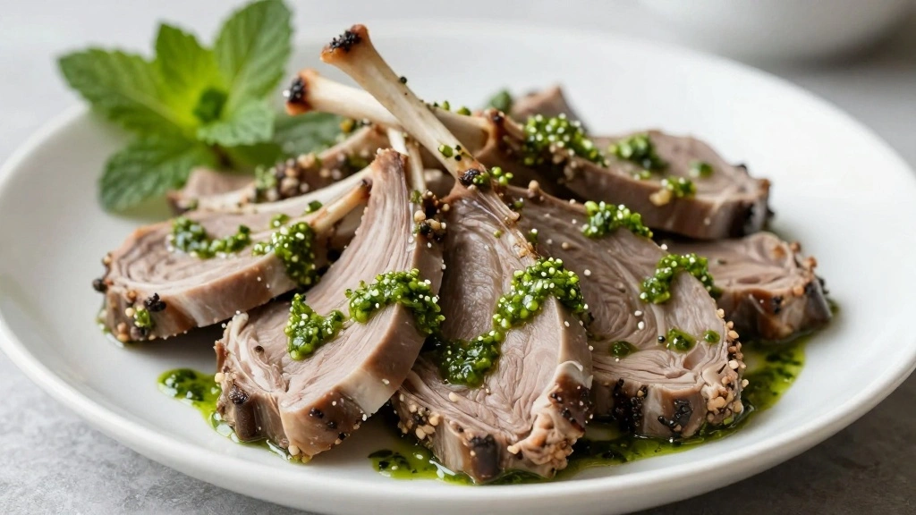 Classic Leg of Lamb Sauce (Mint & Garlic) - Step 8: Serve with Sauce 1