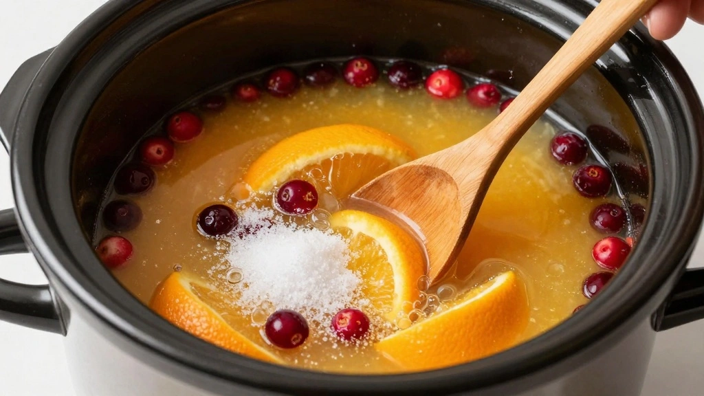 Crockpot Cranberry Sauce (Easy & Hands-Off) - Step 2: Combine Ingredients 1