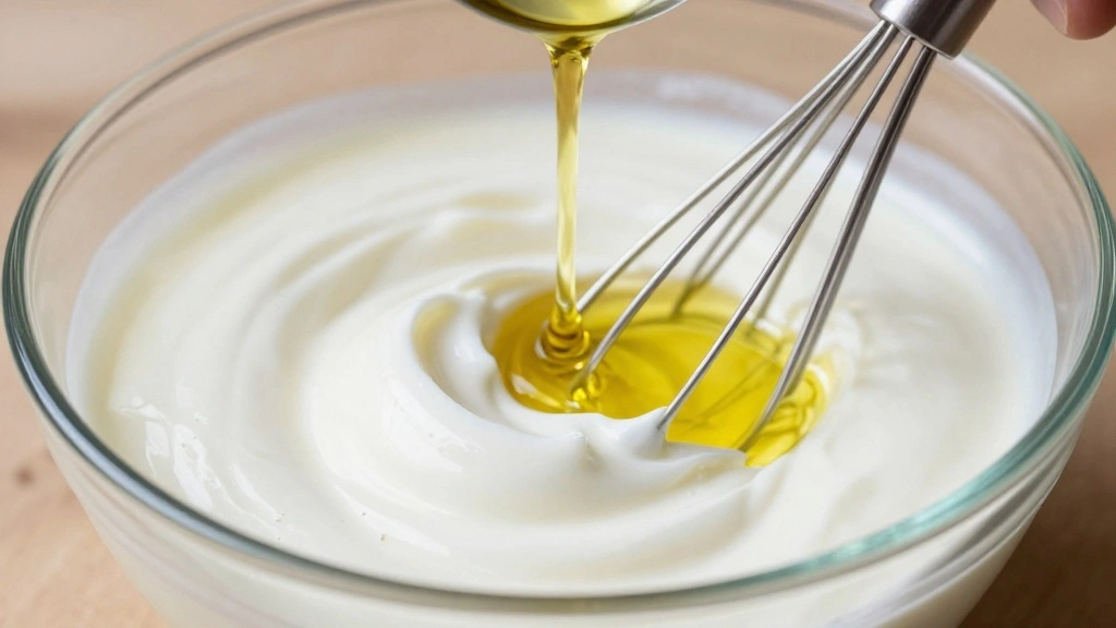 Dairy Free Tzatziki Sauce (Light & Refreshing) - Step 5: Add Olive Oil 1