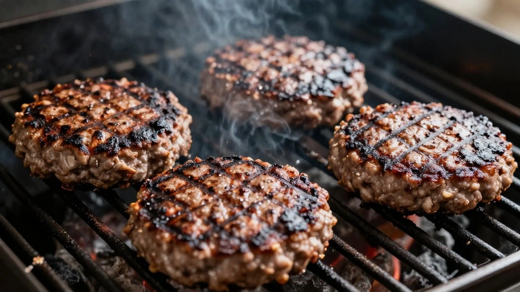 Greek Lamb Burgers with Feta Cheese - Step 4: Cook the Burgers 1