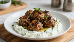 Greek Meatballs with Tzatziki Sauce (Juicy & Flavorful)