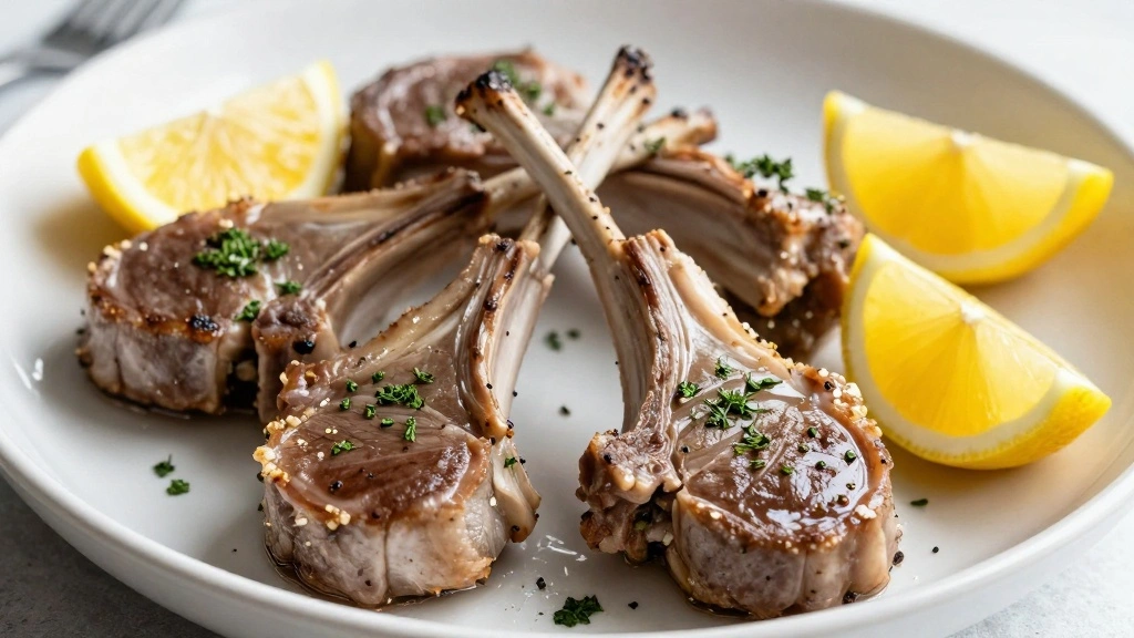 Grilled Lamb Chops with Herb Marinade - Step 7: Plate and Garnish 1