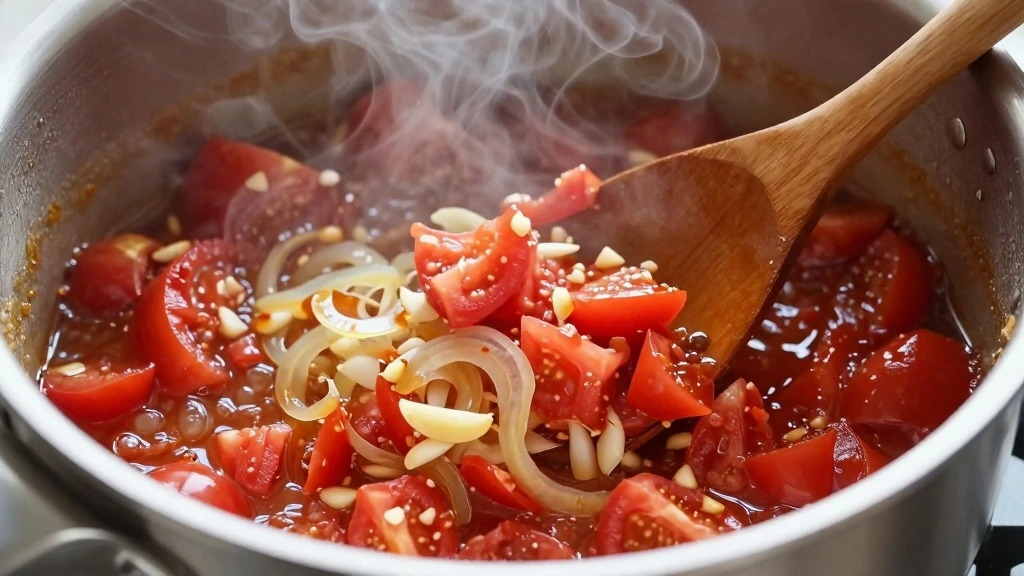 Homemade Spaghetti Sauce Recipe (Classic Italian Style) - Step 4: Add Crushed Tomatoes 1